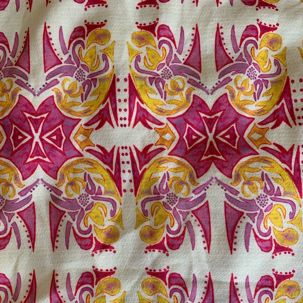 Sabo skirt XS adorable pink and yellow printed skirt nwot - Picture 4 of 7